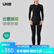 UKE女戶(hù)外抓絨保暖背帶騎行褲 秋冬DWR拒水 雙側儲物口袋長(cháng)褲 青也 黑色 M