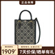 湯麗柏琦（Tory Burch）TB女包 T MONOGRAM經(jīng)典老花滿(mǎn)印迷你琴譜包托特包購物袋手提單肩 87146 Tory 海軍藍 405