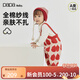 papa【fulu】爬爬秋冬季男女寶寶連體衣嬰兒背帶褲針織爬服可愛(ài) 紅色 80cm