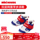 MIKIHOUSE涼鞋夏季包頭女童涼鞋防滑透氣網(wǎng)面男寶寶學(xué)步?jīng)鲂瑡雰盒?藍色 13 內長(cháng)13cm