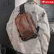 casa-kupsCK胸包男包復古時(shí)尚大容量韓版潮流青年后背包小挎包休閑包潮男包 咖啡色