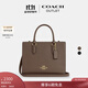蔻馳（COACH）奧萊女士MAGGIE小號托特包通勤手提包 IM/深褐色