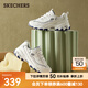 斯凱奇（Skechers）女鞋小白熊女士休閑鞋子厚底增高百搭運(yùn)動(dòng)軟底老爹鞋女99999863 白色/海軍藍(lán)色/WNV1 37