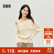 森馬（Semir）針織衫女冬季短款斜肩開(kāi)叉2025溫柔小個(gè)子設計感上衣10A725107002
