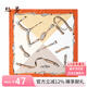 絲界【教師節禮物】真絲絲巾圍巾女士?jì)?yōu)雅時(shí)尚小方巾領(lǐng)巾送禮 灰桔 53cm*53cm