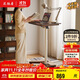 苑雅居氣動(dòng)升降電腦桌電競書(shū)桌實(shí)木可折疊床邊桌帶輪可移動(dòng)學(xué)習辦公桌子