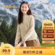 巴拉巴拉女童毛衣2023秋冬兒童內(nèi)搭針織衫中大童半高領(lǐng)插肩袖
