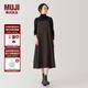 無(wú)印良品（MUJI）女式 易干 平紋 吊帶連衣裙 女裝裙子春季 長(zhǎng)裙 美拉德 棕色 M (160/84A)