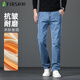 杉杉（FIRS）【彈力有型】秋季厚款男士親膚牛仔褲柔順耐磨棉彈長(cháng)褲 牛仔藍 34
