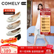 康莉（COMELY）水鉆方扣單鞋女25年春季牛皮低跟法式銀色平底鞋子 水晶紫 37 