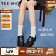 天美意樂福鞋常青藤學院英倫風女皮鞋商場同款女鞋CNG11AA4 黑色 36