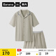 蕉內(nèi)棉棉301H睡衣男士春夏翻領(lǐng)純棉短袖短褲家居服套裝情侶款居家服