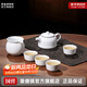 景德鎮茶具陶瓷瓷器羊脂白玉功夫茶具泡茶壺套裝整套家用高檔教師節禮物 羊脂玉白瓷茶具套裝