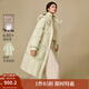 茵曼（INMAN）2025秋冬女裝新款復古連帽高領(lǐng)長(cháng)款羽絨服寬松燈籠袖保暖外套 古杏色 M