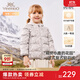 英氏（YEEHOO）【商場(chǎng)同款】?jì)和鸾q服秋冬女童輕薄款羽絨外套抗菌超韌絨 小灰鹿 100 cm-充絨量35g