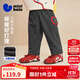迷你巴拉（minibala）[不勒褲]男女童寶寶長(cháng)褲冬季加絨保暖拒水拒油污造型褲子 鐵灰20603 100