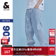 杰克·瓊斯（JACK&JONES）25年男裝秋季潮流寬松直筒錐腿涼感潮牌牛仔褲休閑褲子九分男褲 E40淺牛仔藍 905錐形 36 185 W36