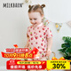 Milkbarn2025春夏新品嬰兒短袖包屁衣寶寶三角哈衣爬服嬰幼兒衣服 甜夢(mèng)草莓 80cm (12-18月-參考身高73-80cm)