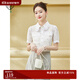 固執（OBSTINATE）【特價(jià)】夏季新款復古小香風(fēng)蕾絲短袖襯衫女10822CS07035 米白 XL