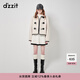 DZZIT地素短款外套秋冬復(fù)古風(fēng)銀質(zhì)風(fēng)衣鏈扣女 白色 XS