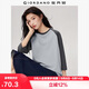 佐丹奴七分袖T恤女純棉t袖衫減齡撞色插肩圓領(lǐng)上衣女05325788