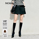 MO&Co.裙褲短褲2025春新品A字西裝裙磨毛中高腰學(xué)院風(fēng)MBE1SOTT08 黑色 M 165