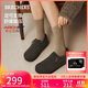 斯凱奇（Skechers）單鞋勃肯鞋女士2025新款秋季牛皮一腳蹬休閑鞋厚底豆豆鞋159018