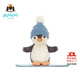 Jellycat花生企鵝雪板裝毛絨玩具安撫公仔禮物2025圣誕新品送禮生日禮物 灰色 Small