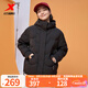 特步【門(mén)店同款】羽絨服女冬季新款保暖外套防風(fēng)棉服977428190220 正黑色 L