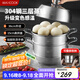 美廚（maxcook）蒸鍋全304不銹鋼36cm三層蒸鍋感溫復底湯鍋 燃氣電磁爐通用MCZ774