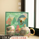 陶羽琺瑯彩國潮孔雀功夫茶具一壺兩杯家用泡茶壺陶瓷小套裝泡茶器喝茶 國潮孔雀韻龍旦壺3入