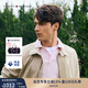 TOMMY HILFIGER【輕通勤】25春夏男女輕薄府綢休閑行政翻領(lǐng)夾克外套 卡其色RBT XL （推薦：165-180斤）
