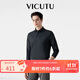 威可多（VICUTU）男士商務(wù)襯衫領(lǐng)長(cháng)袖T恤VEW24161012 深藍 180/100B