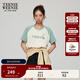 Teenie Weenie小熊女裝圓領(lǐng)T恤2025夏新款簡(jiǎn)約時(shí)尚撞色插肩袖短袖 乳白色 L