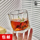 小魚(yú)家的貓玻璃杯扭扭杯威士忌杯啤酒杯微醺洋酒杯ins杯子高顏值果飲杯 透明色扭扭杯210ml（單只）