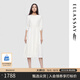 歌力思（ELLASSAY）2025春夏新款醋纖經(jīng)典收腰系帶老錢風(fēng)中長款連衣裙女EWD361Y13500 象牙白 S