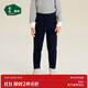 松山棉店兒童雙層高腰保暖褲男女童A類(lèi)磨絨秋冬雙層高腰-深藍130