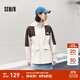 森馬（Semir）森馬外套女中長(cháng)款拼色三防寬松2024春帥氣連帽上衣 咖色調00355 M 160/84A