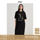 旅途原品（ltyp）t恤裙女直筒連衣裙連衣裙個(gè)性藝術(shù)印花休閑實(shí)穿短袖裙秋 靜謐黑-抽象油畫(huà) M