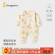 童泰（TONGTAI）嬰兒連體衣秋冬季純棉保暖寶寶衣服新生兒哈衣爬服睡衣黃色73cm