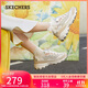 斯凱奇（Skechers）奶茶熊女鞋秋季厚底老爹鞋軟底百搭熊貓鞋休閑運動(dòng)鞋149238