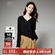 晚白【新品】2025秋款寬松親膚棉質(zhì)上衣氣質(zhì)韓系休閑顯瘦T恤衫女 黑色 L