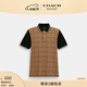 蔻馳（COACH）奧萊男士男裝經(jīng)典標志POLO衫短袖 卡其色 經(jīng)典標志 S