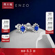 周大福ENZO「雪花」18K金藍寶石鉆石耳釘EZV8494