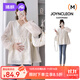 婧麒（JOYNCLEON）孕婦上衣春裝長袖韓版襯衣娃娃雪紡衫春季款中長款寬松孕婦裝 杏色 M