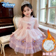 迪士尼（Disney）新款2025女童秋冬洛麗塔公主洋氣兒童小女孩禮服連衣裙裙子中大童 針織粉色洛麗塔M905【加絨】 150 cmcm