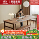 果漫白蠟木實(shí)木大長(cháng)書(shū)桌子客廳工作臺辦公桌簡(jiǎn)約餐桌工作臺大板桌茶桌 進(jìn)口松木：長(cháng)160*寬80*高75cm 熱銷(xiāo)標準款