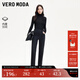 VEROMODA牛仔褲女2025秋冬新款高腰加絨九分牛仔褲休閑325149014 黑牛仔色 170/72A/L