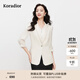 珂萊蒂爾2025七分袖西裝外套女設計感小西服氣質(zhì)通勤外衣 本白色 L