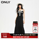 ONLY秋冬時(shí)尚V領(lǐng)蛋糕裙吊帶中長(cháng)款連衣裙女|123407018 H1Z 黑色BLACK M 165/84A